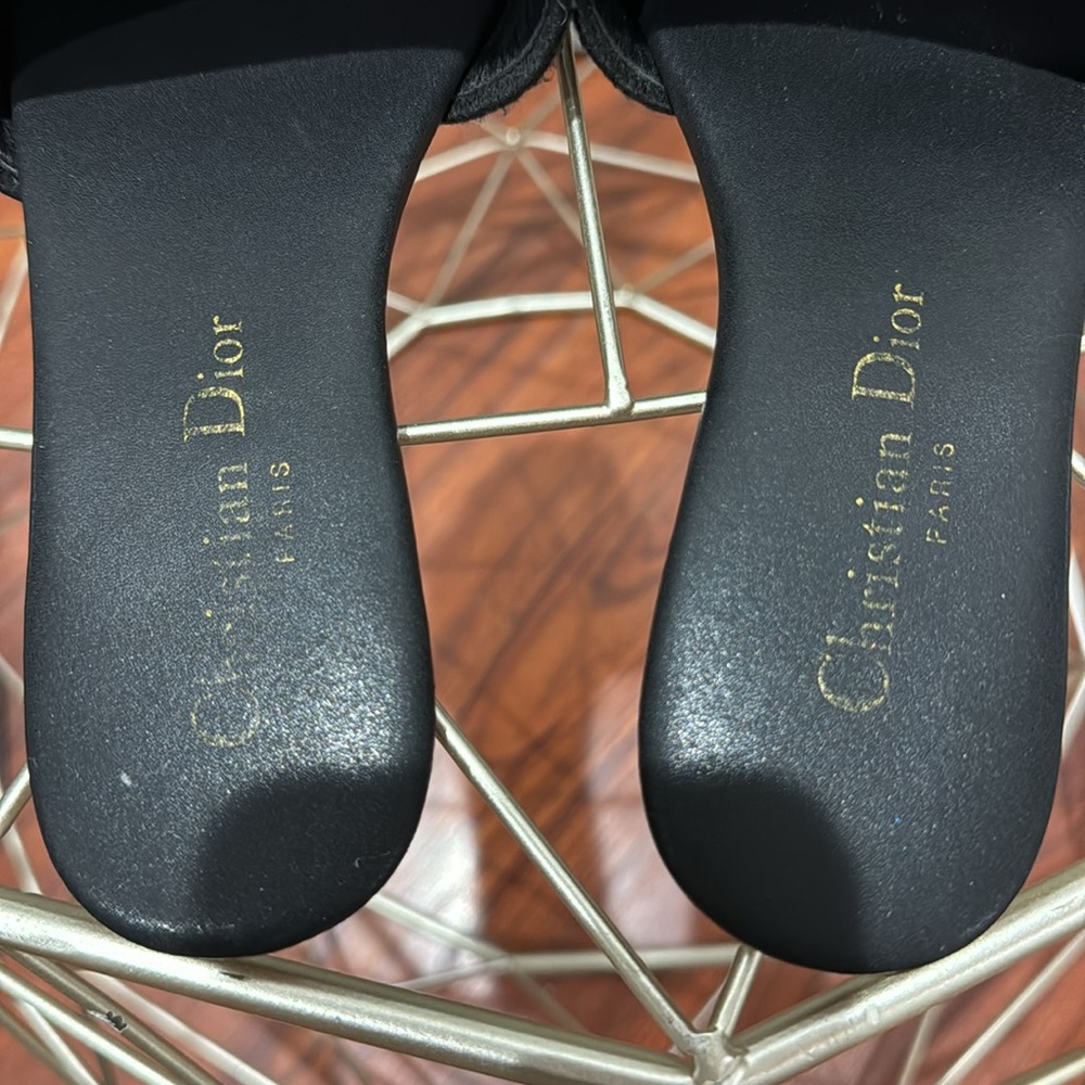 Christian Dior Dway slide black and cream size 36 flat made in Italy - Picture 5 of 8